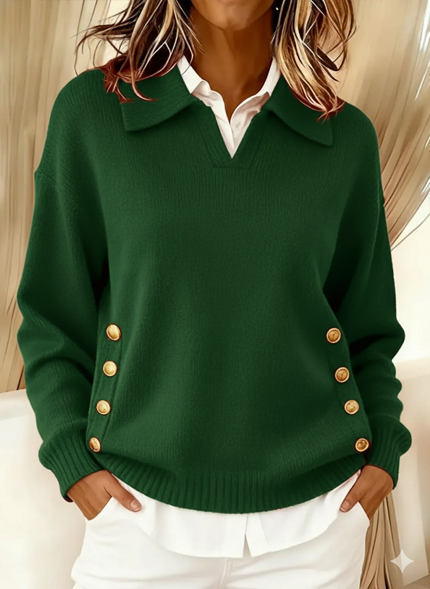 Vicenta Maglia con colletto polo e bottoni