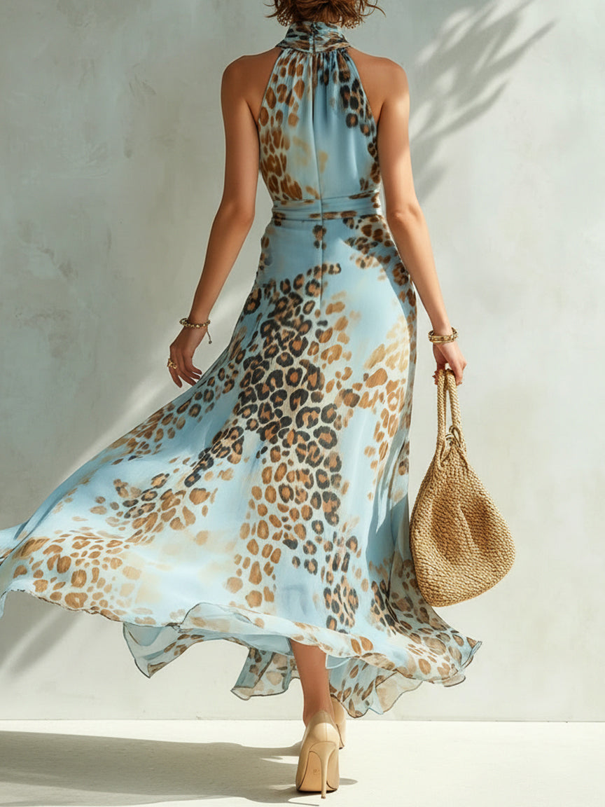 Daniela | Vestito lungo glamour animalier