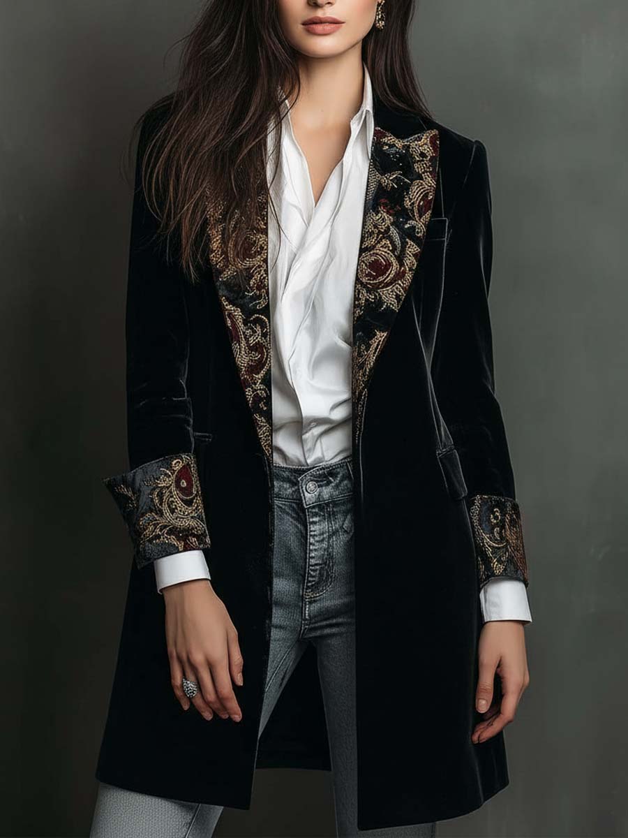 Margaux | Blazer Slim Fit Stampa Barocca