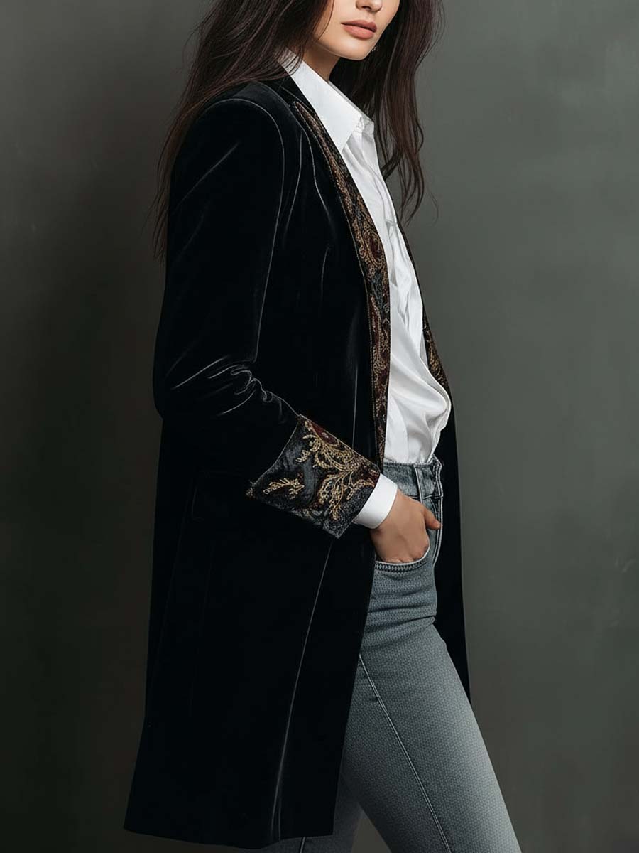 Margaux | Blazer Slim Fit Stampa Barocca