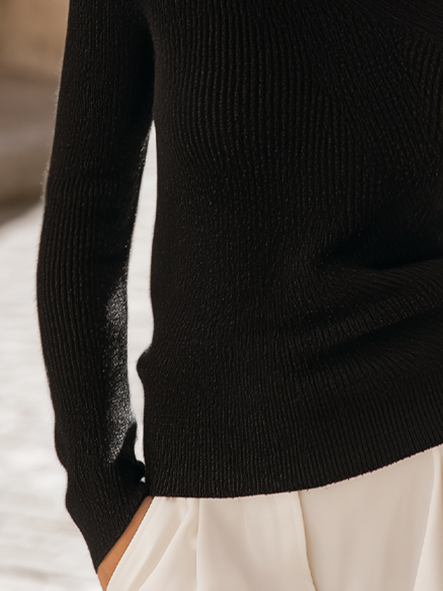 Sylvie | Maglione Asimmetrico & Tulle a Pois