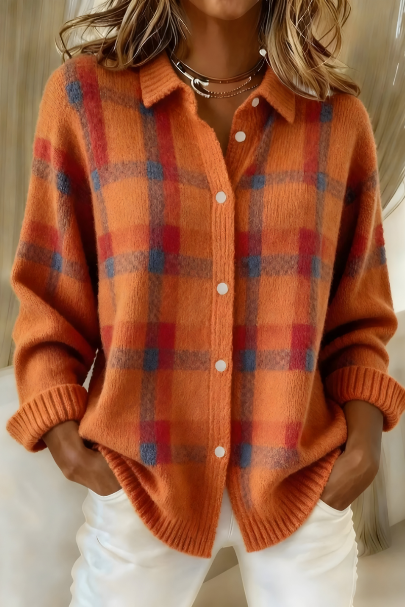 Candela Giacca Cardigan a Quadri