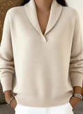 Beatriz | Jersey Elegante de Punto con Cuello Solapa