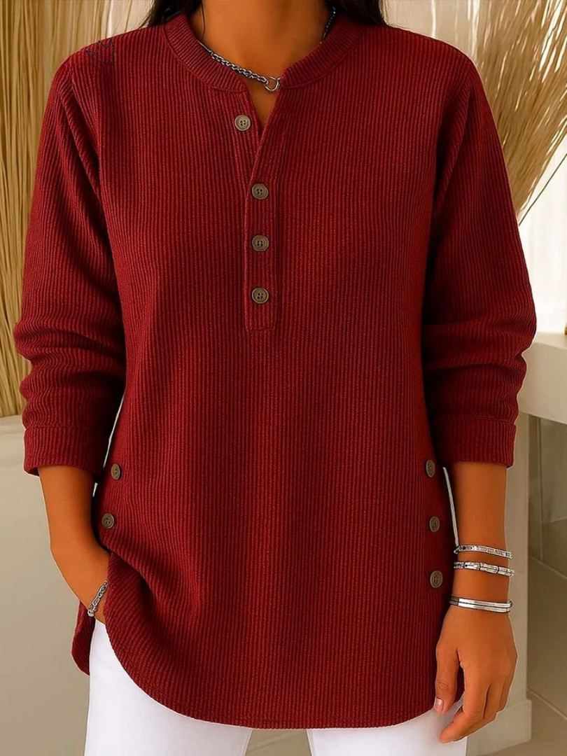 Felpa con bottoni Henley Nieves