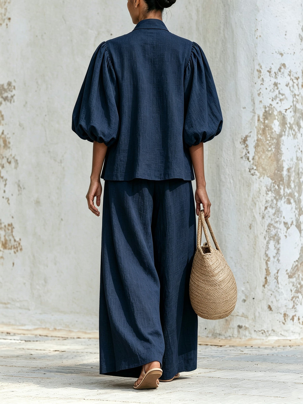 Élodie | Completo oversize e stringhe