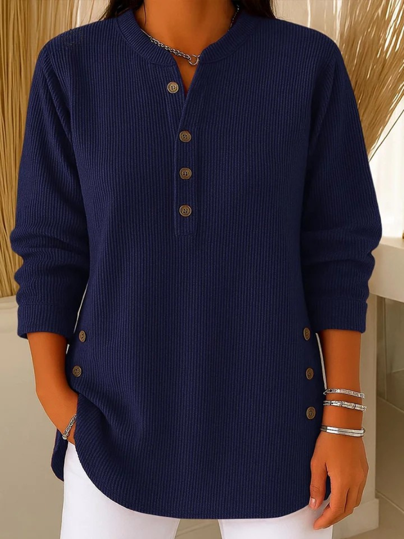 Felpa con bottoni Henley Nieves
