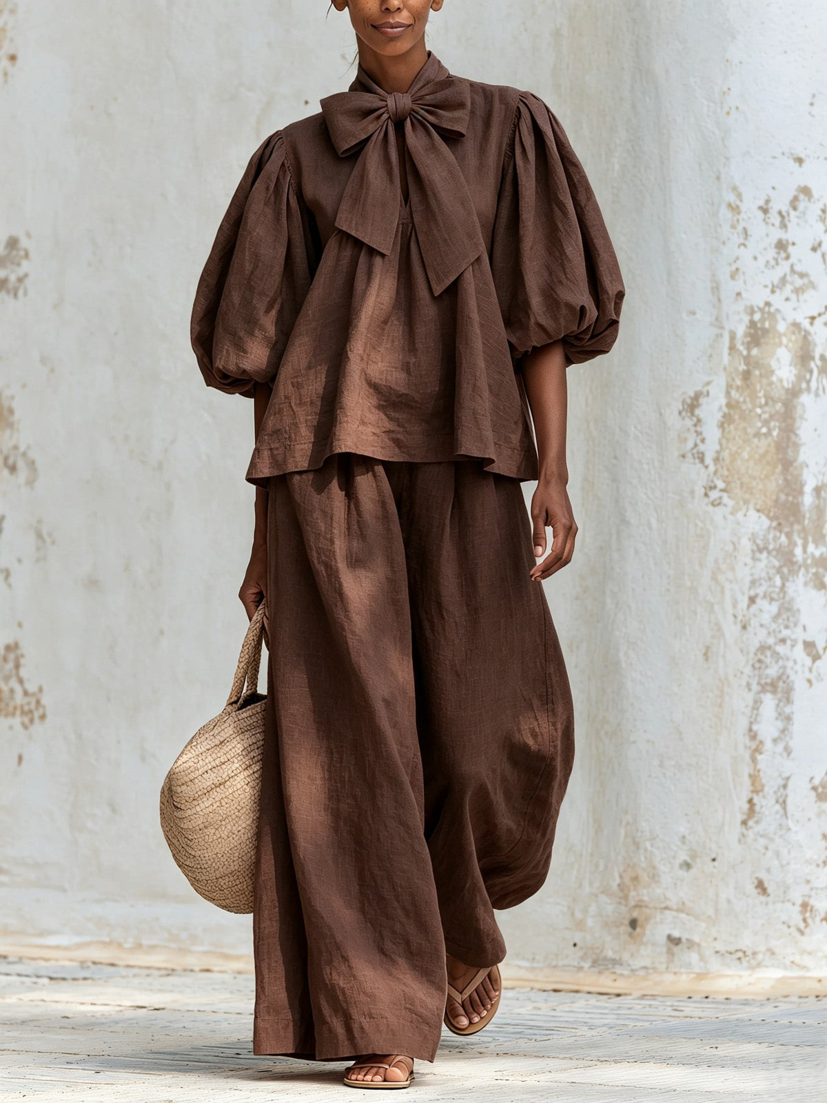 Élodie | Completo oversize e stringhe