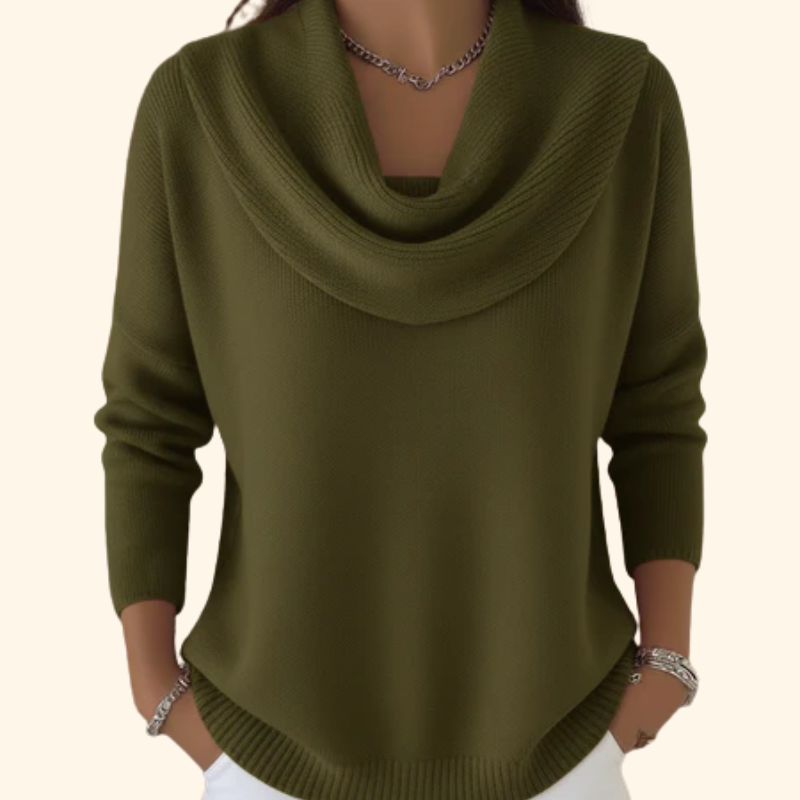 Julia maglia con collo drappeggiato