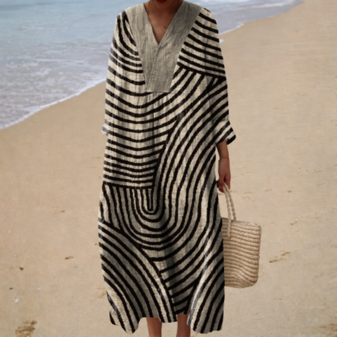 Vestido de verano estampado favorecedor — Ref. 04