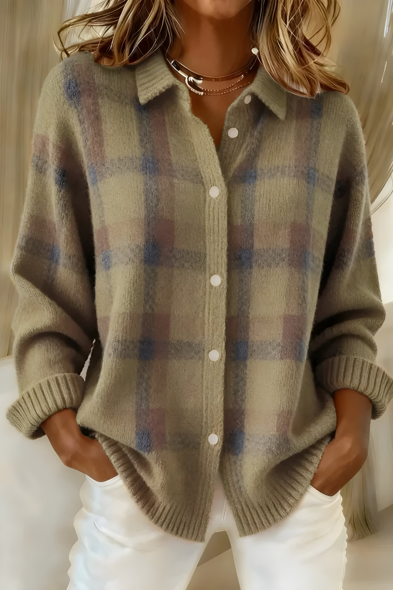 Candela Giacca Cardigan a Quadri