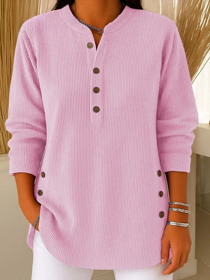 Felpa con bottoni Henley Nieves