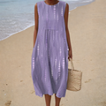 Vestido de verano cómodo sin mangas — Ref. 11