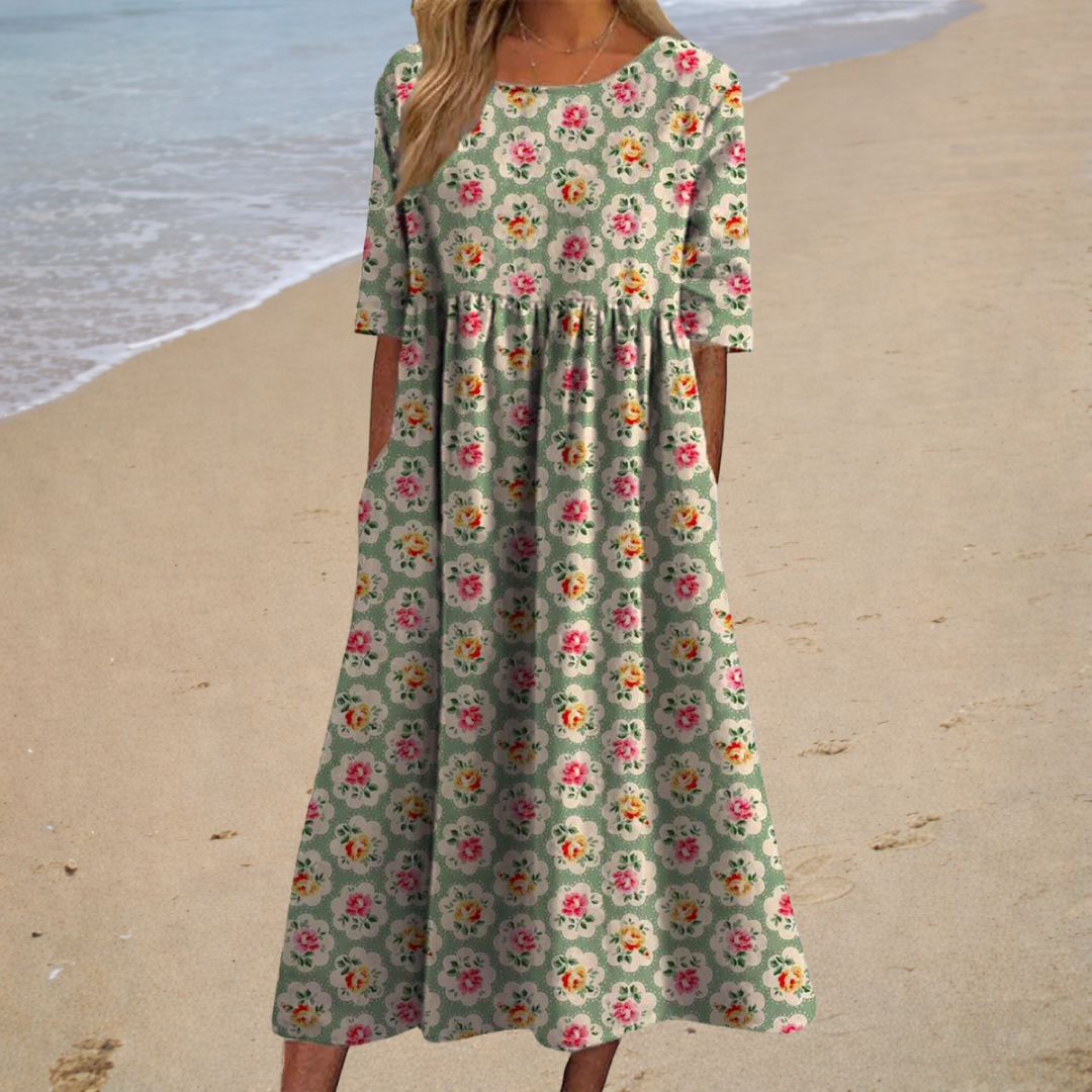 Vestido largo fluido, chic y cómodo — Ref. 02