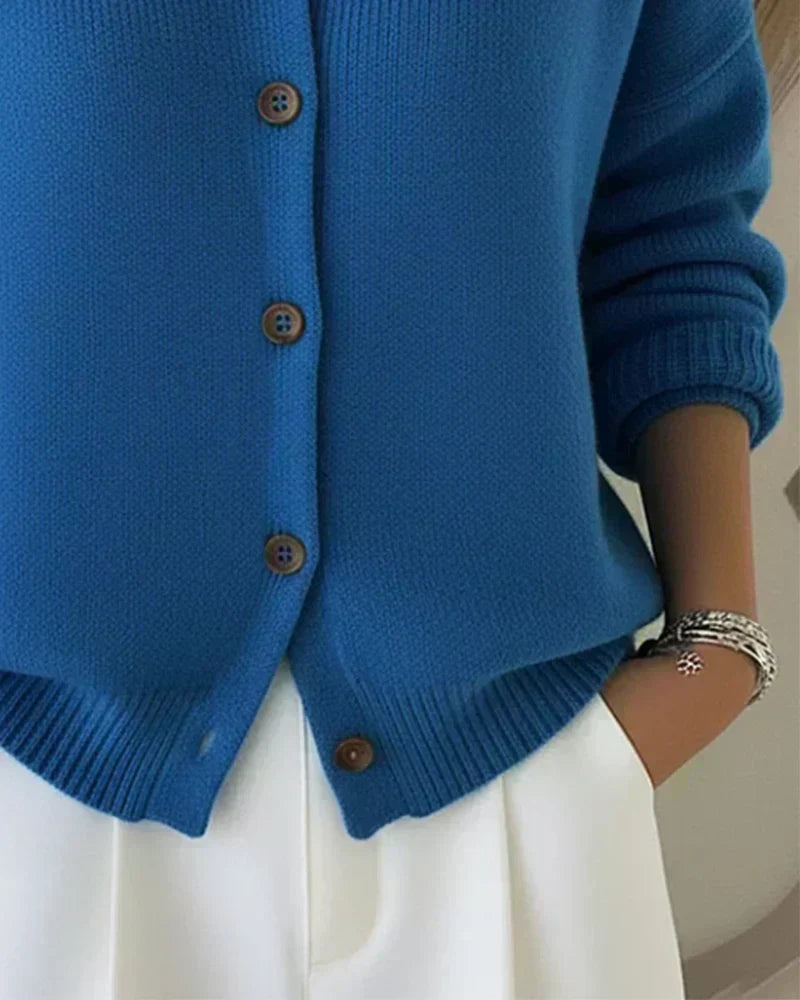 Cardigan Vega con Collo a Camicia