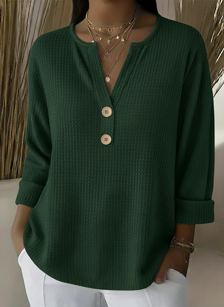 Lucía Maglietta Henley goffrata con bottoni