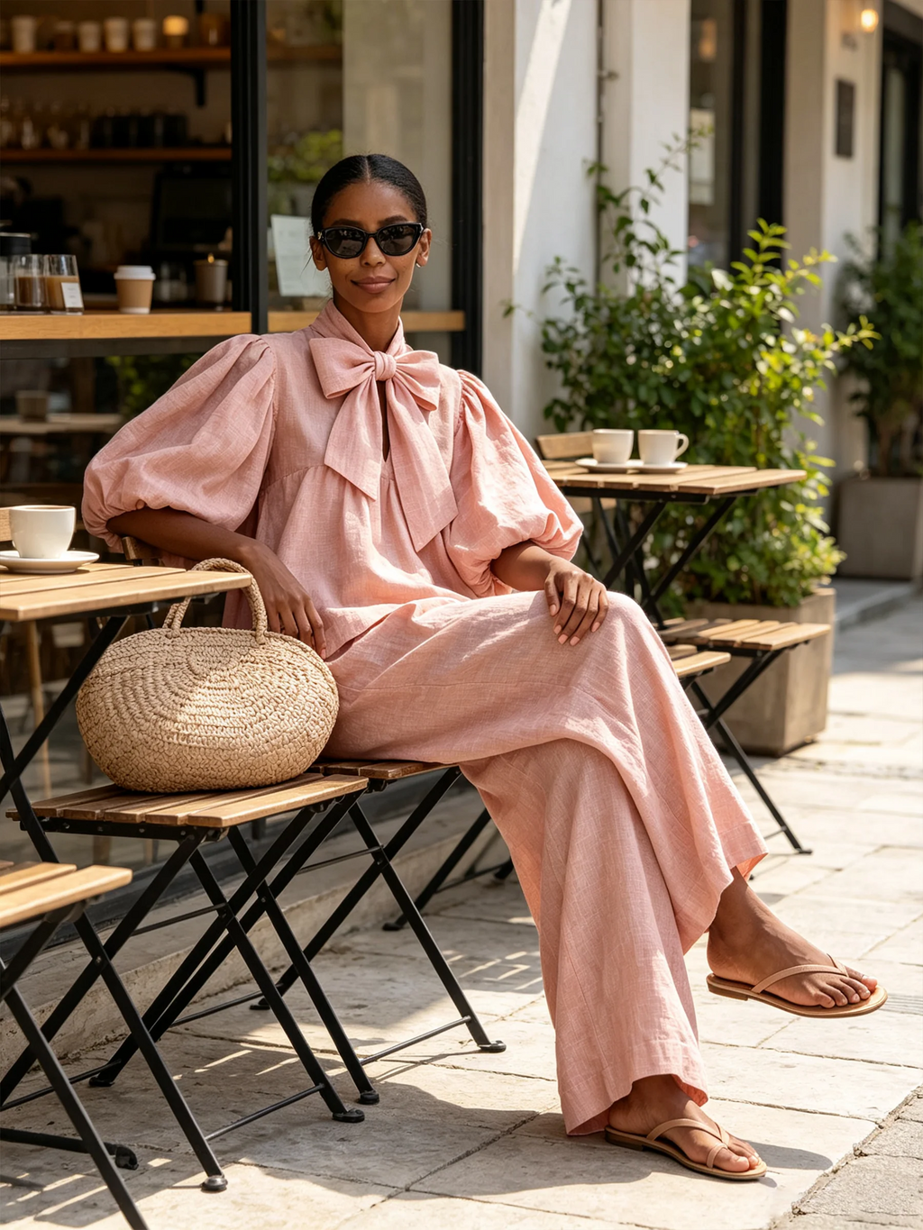 Élodie | Completo oversize e stringhe