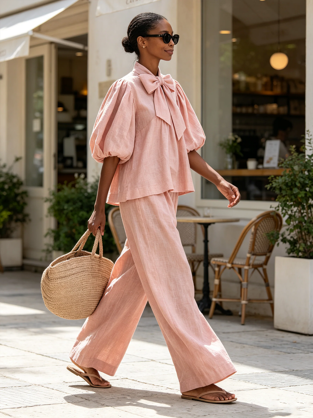 Élodie | Completo oversize e stringhe