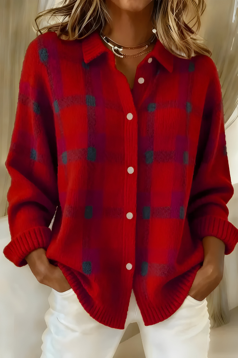 Candela Giacca Cardigan a Quadri