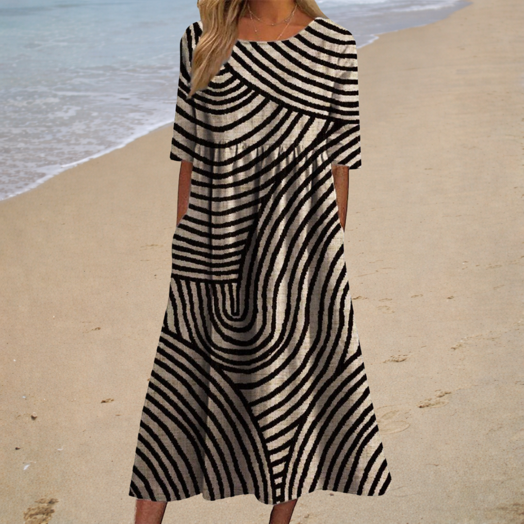 Vestido largo fluido, chic y cómodo — Ref. 02
