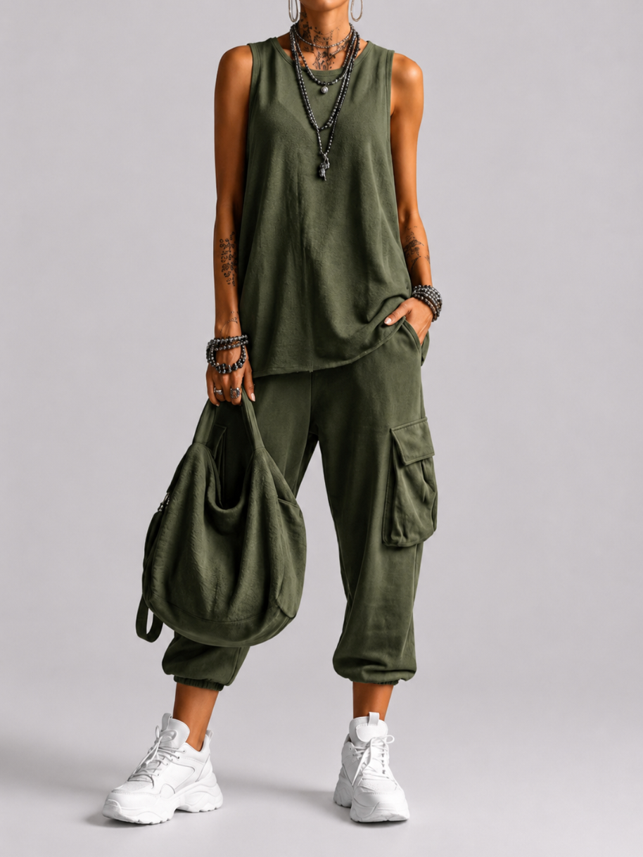 VALENTINA | Completo casual vestibilità morbida con tasche