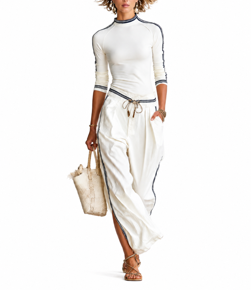 GIGI | Completo sportivo due pezzi, pantaloni con collo alto.