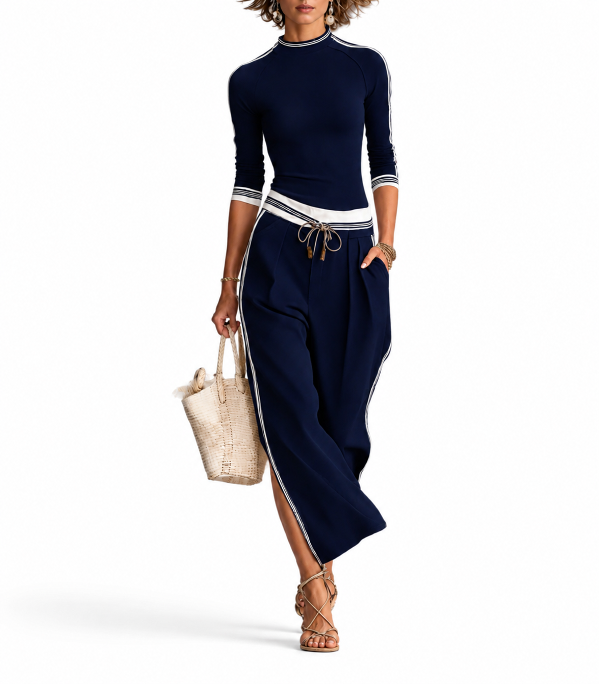 GIGI | Completo sportivo due pezzi, pantaloni con collo alto.