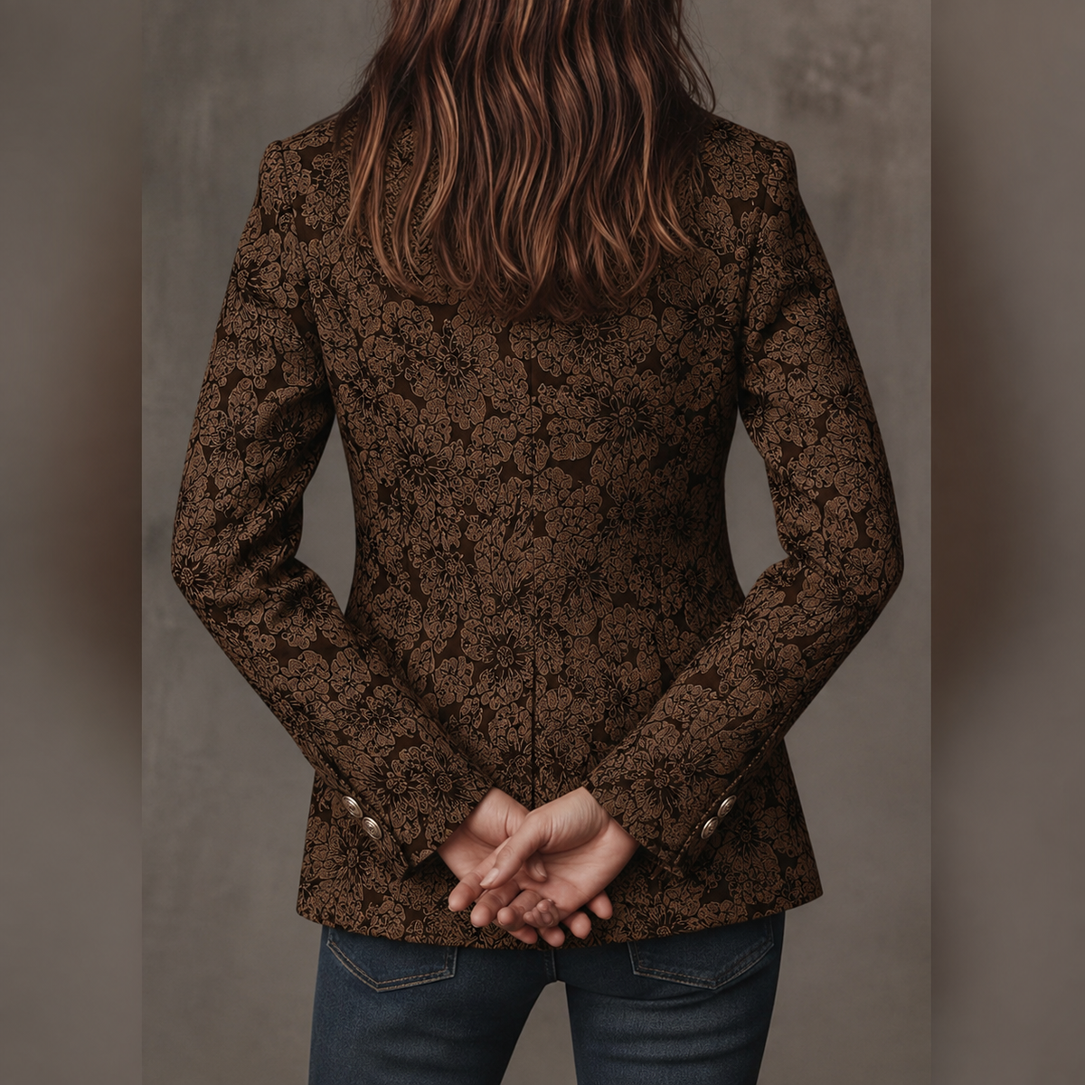 Fiorenza | Blazer Attillato Jacquard Paisley