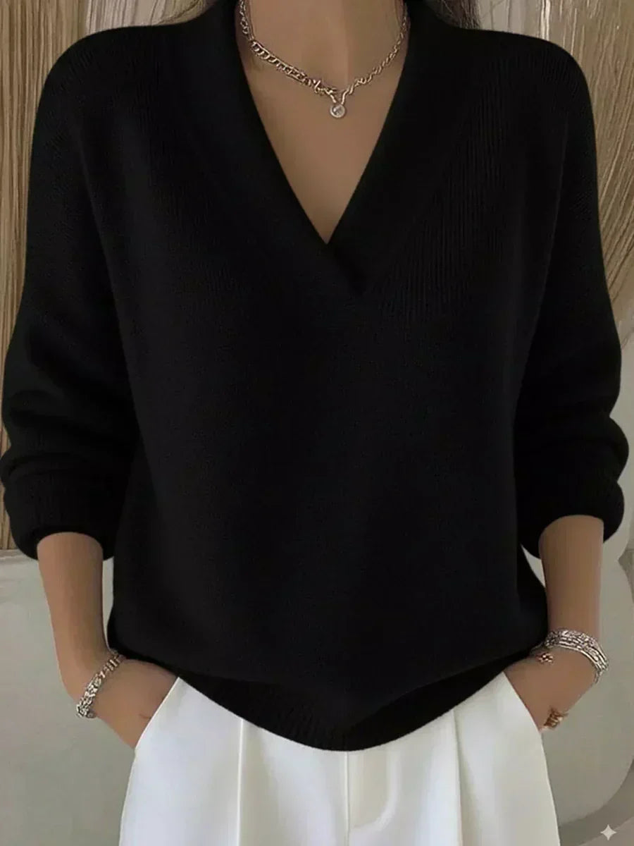 Maglione Violeta Ampio con Scollo a V