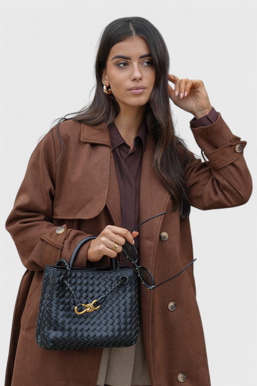 Borsa a tracolla intrecciata Indigo