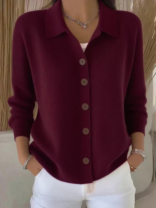 Josefina Cardigan con Collo e Bottoni