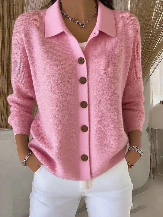 Josefina Cardigan con Collo e Bottoni