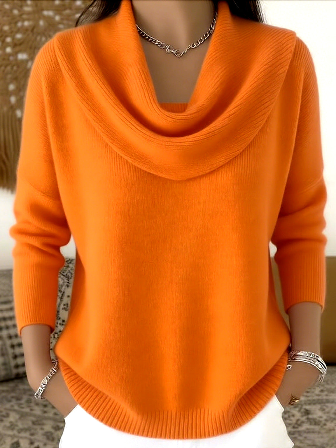 Julia maglia con collo drappeggiato