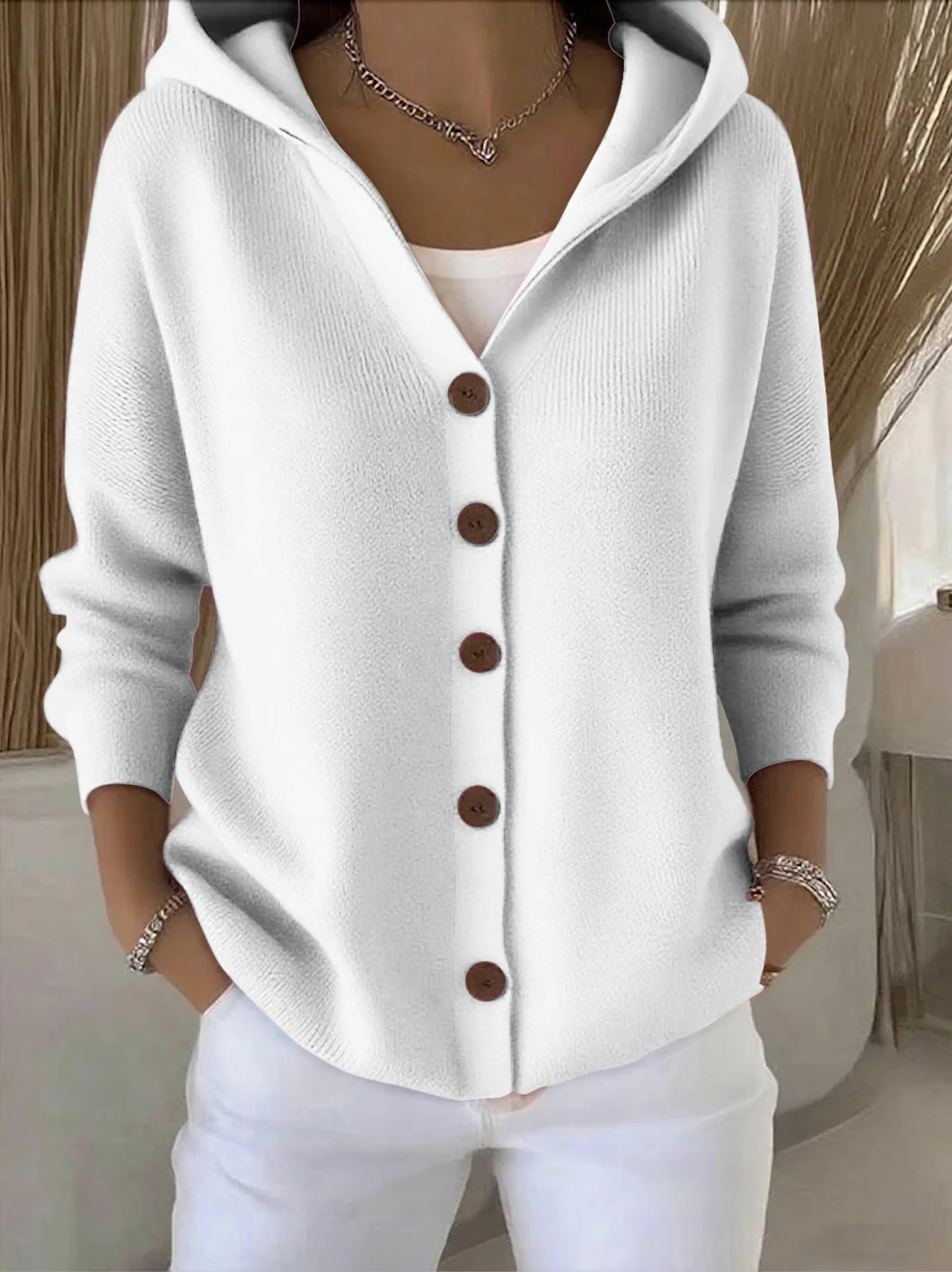 Rocío cardigan con cappuccio