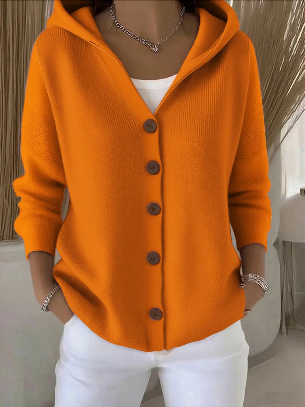Rocío cardigan con cappuccio