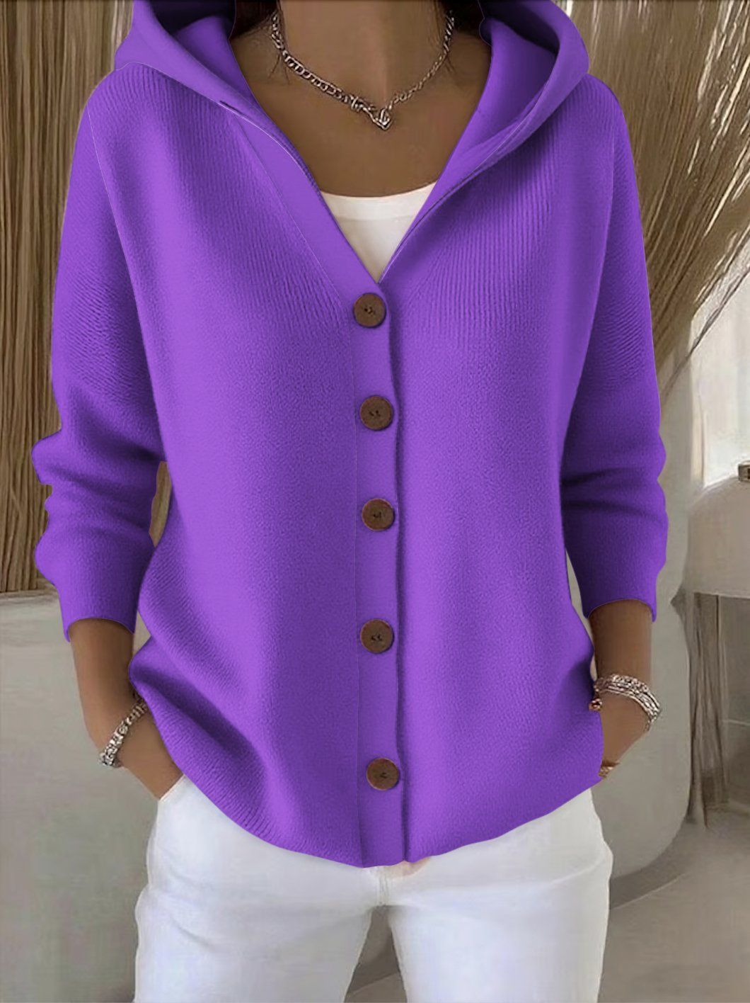 Rocío cardigan con cappuccio