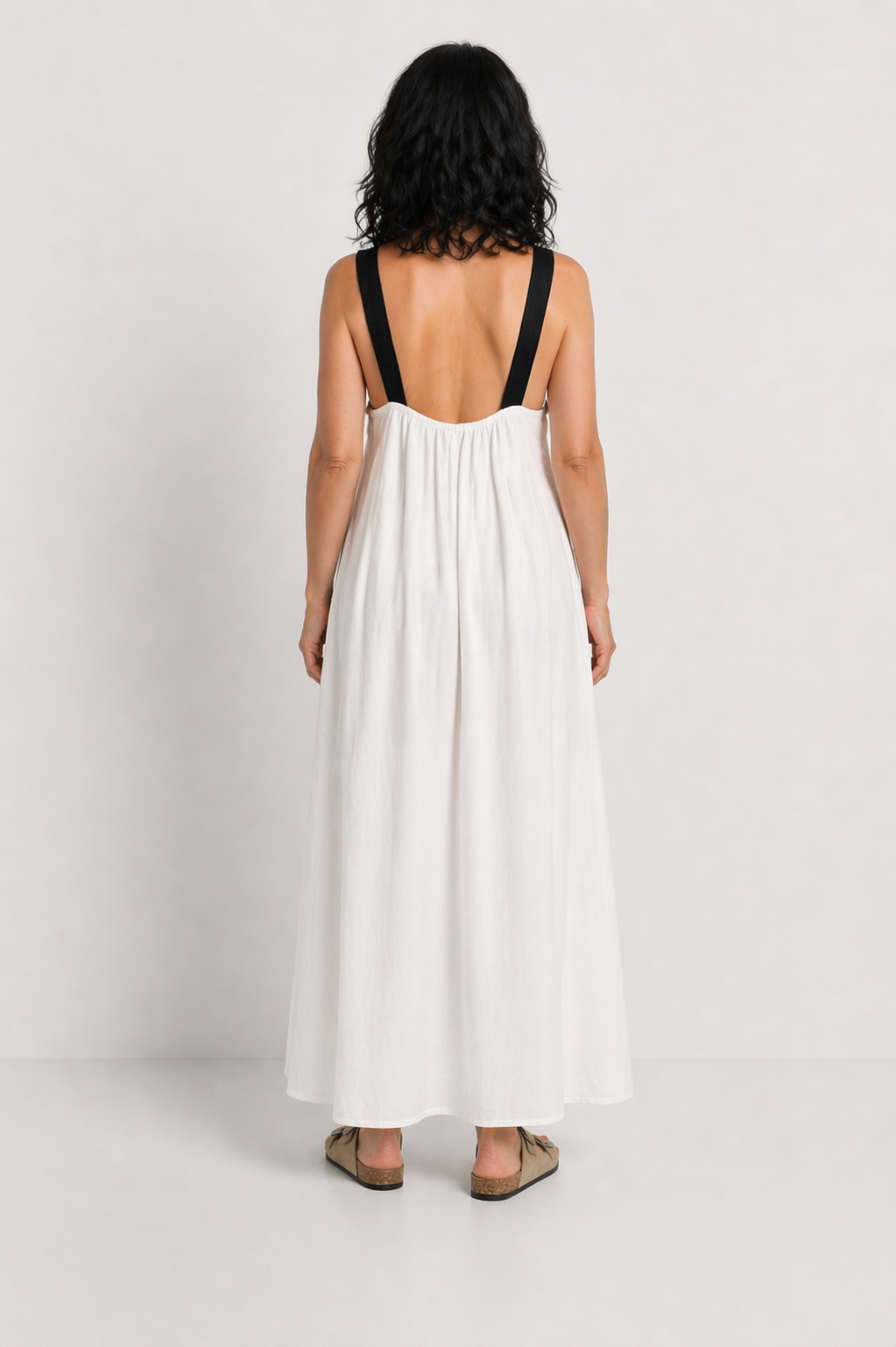 Vestito Midi Halter Bicolore Paula