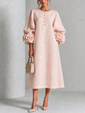 Melisa | Abito midi con polsini floreali