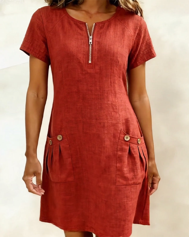 Lina | Abito Casual in Cotone e Lino