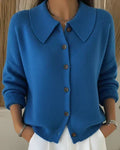 Cardigan Vega con Collo a Camicia