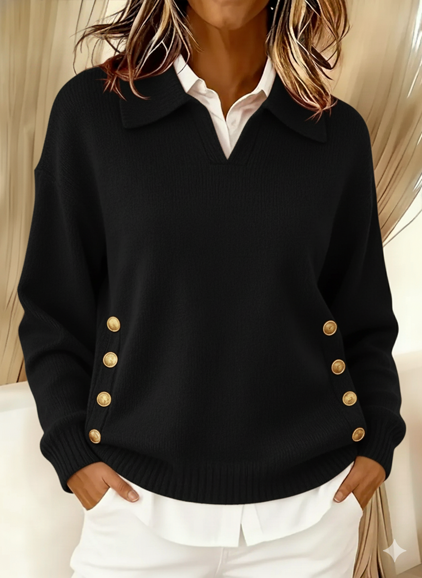 Vicenta Maglia con colletto polo e bottoni