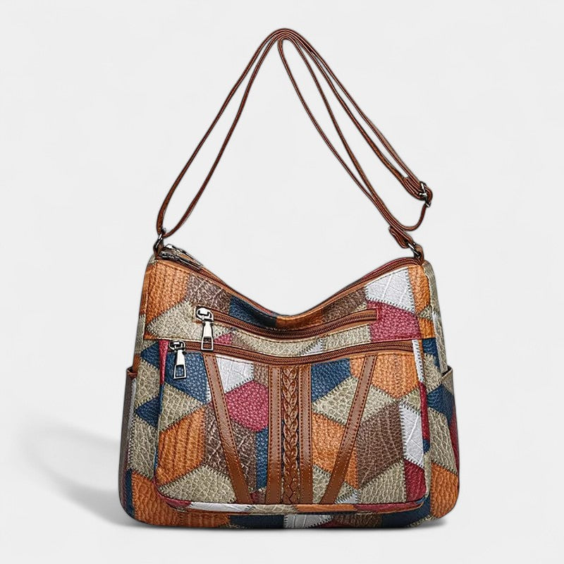 Pepi Borsa a Mano in Pelle Stile Mosaico