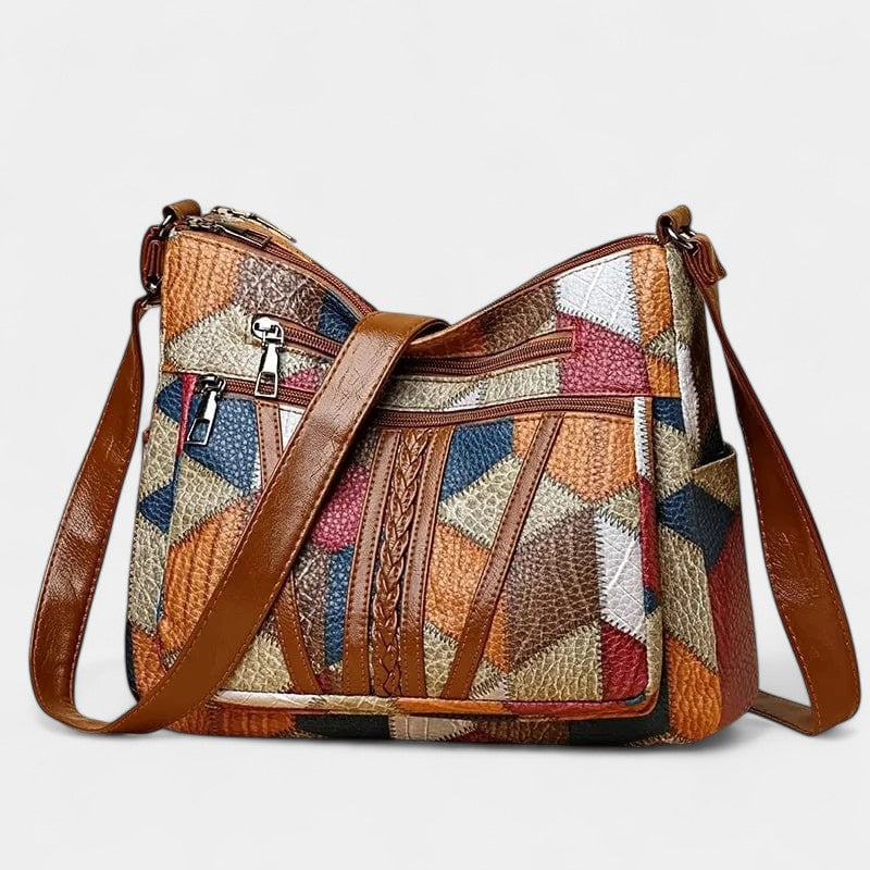 Pepi Borsa a Mano in Pelle Stile Mosaico