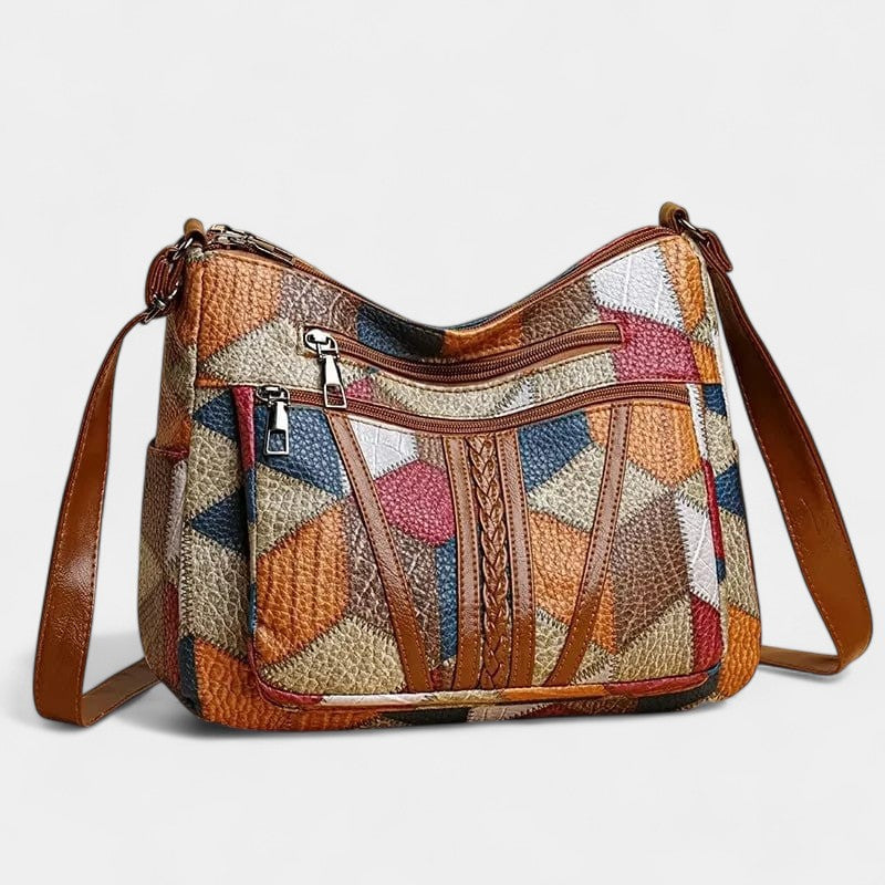 Pepi Borsa a Mano in Pelle Stile Mosaico