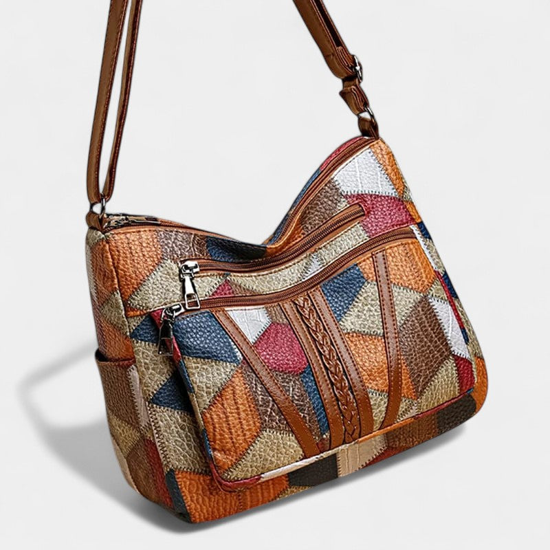 Pepi Borsa a Mano in Pelle Stile Mosaico