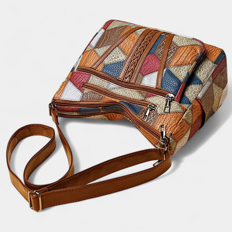 Pepi Borsa a Mano in Pelle Stile Mosaico