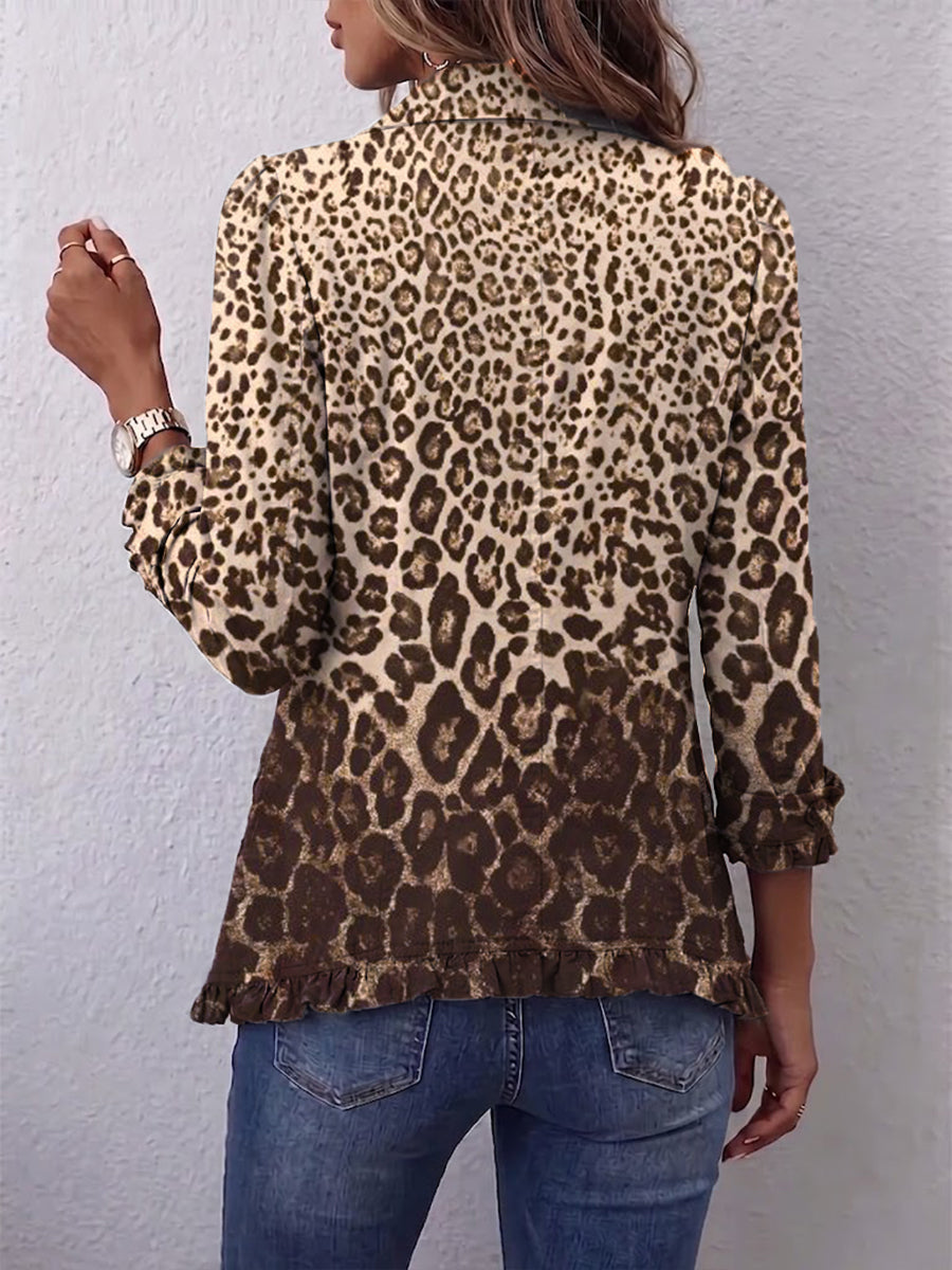 Nazaret Giacca Leopardo con Volant